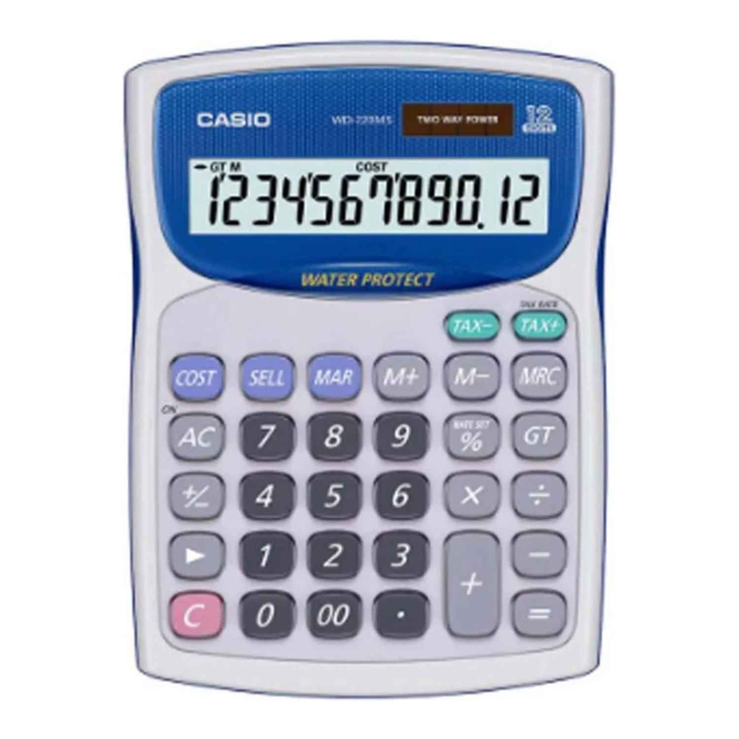 Casio - Calculadora De Escritorio 12 Digitos Blanco Wd-220ms-we
