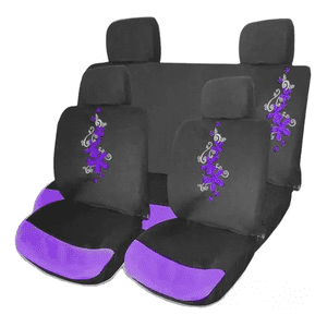 Genérico - Funda Cubre Asiento 8 Piezas Mariposas Flores Auto Universal