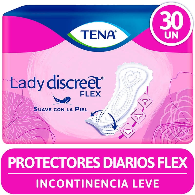Protectores Femeninos Tena Diarios Discreet Flex, 30 Un