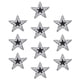 thumbnail image 1 of 10 Parches De Estrellas De Diamantes De Imitación Para Reparación De Apliques, Accesorios De Costura, Color Plateado Y Negro, 1 of 5
