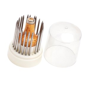 Magideal - 23 Piezas De Abalorios De Joyería Con Mango, Herramientas De Artesanía Compactas De Precisión, Herramientas De Abalorios Para Grabado De Diamantes, Fa Claro