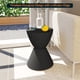 thumbnail image 2 of Mesa auxiliar LeisureMod Boyd Modern Hourglass con almacenamiento negro, 2 of 9