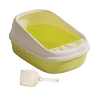 Ioensy - Cajas De Arena Para Gatos Grandes, Con Bordes Altos, Para Gatos Pequeños Y Grandes, Xl Verde