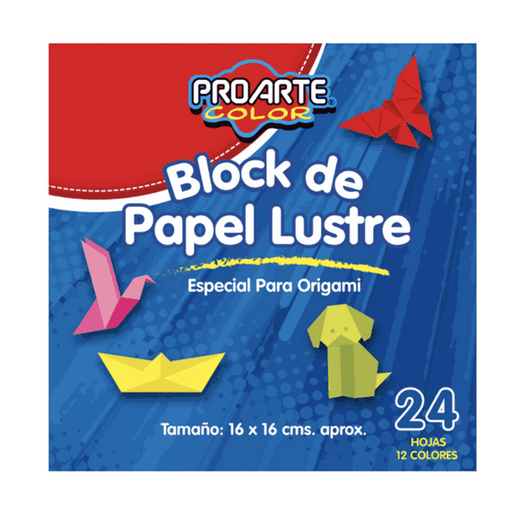BLOCK PROARTE PAPEL LUSTRE 16X16 24H 12C