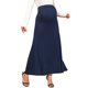 thumbnail image 1 of INSPIRE CHIC Falda Maxi de Maternidad Sirena de Cintura Alta Sobre el Vientre Fruncida Acampanada Suave de Punto Largo Falda de Embarazo XL Azul Oscuro, 1 of 6