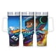 thumbnail image 1 of Hot Wheels Vaso aislado de acero inoxidable con asa, diseño temático, regalo para familia, amigos y fans; incluye pajita y encaja en el portavasos estándar, 40 oz, 1 of 6