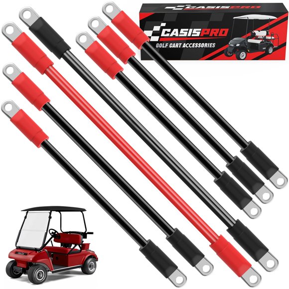 Cables de batería CASISPRO calibre 4 (41 cm) para Club Car DS