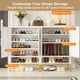 thumbnail image 1 of 40'' Tall 2-Doors Shoes Cabinet, Metal 7-Tier Hidden Shoe Organizer,Modern Narrow Shoe Storage Cabinet with Adjustable Shelves for Entryway, Hallway, Closet, Bedroom, Living Room,Laundry Room(White), 1 of 3