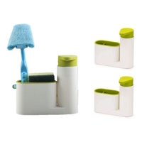 Genérico - Pack 3 Dispensador Jabón Lavaplatos Lavalozas Porta Esponja