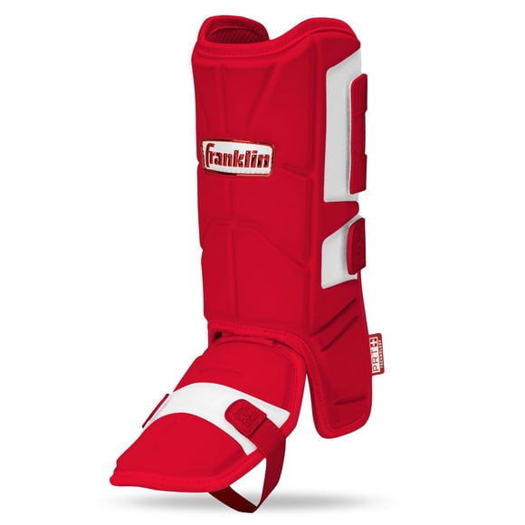 Protector de piernas Franklin Sports serie PRT, béisbol para adultos, rojo