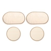 Bothyi - Cesta De Madera Base De Madera Ovalada De Ganchillo Con Agujeros Para Cesta De Hilo Juego A