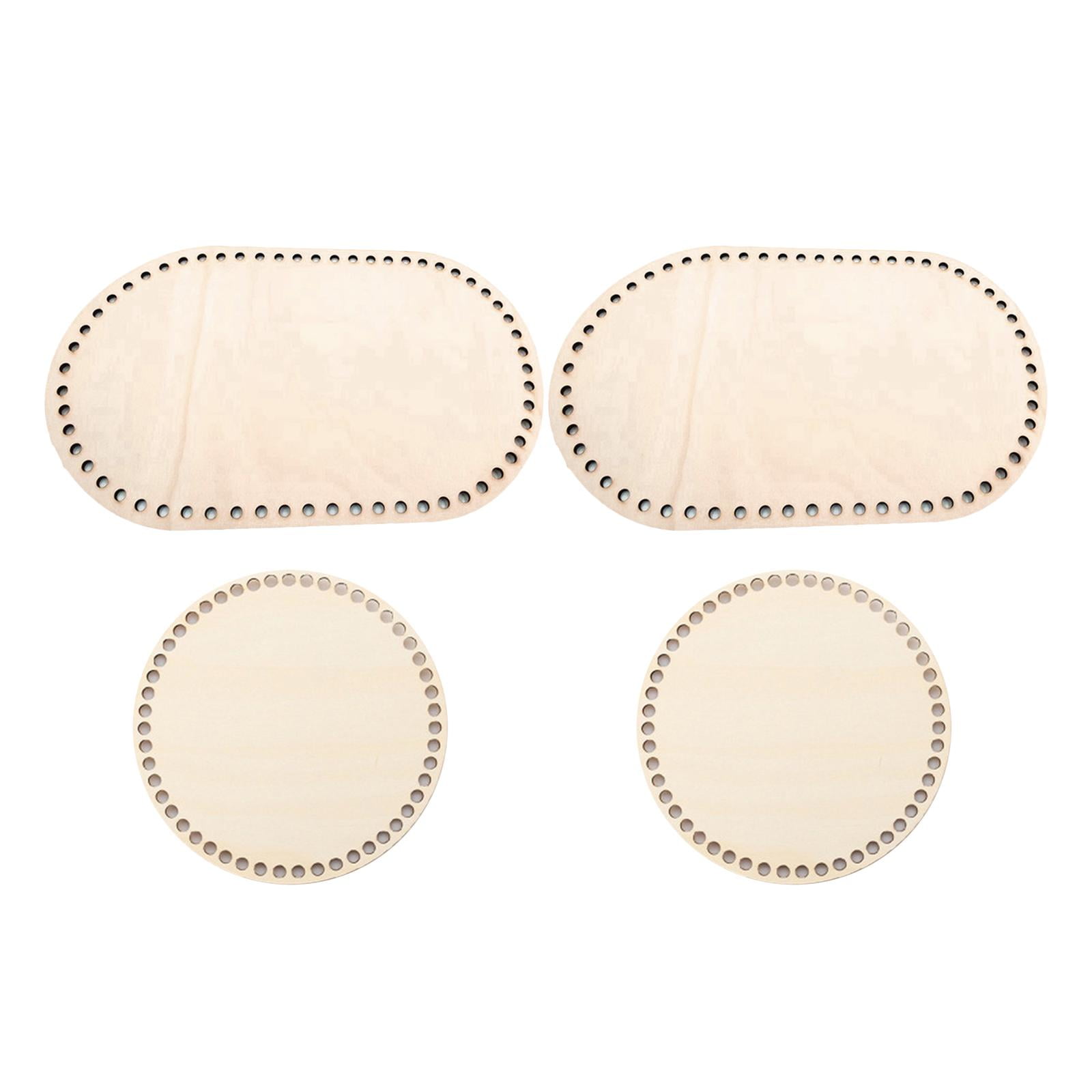 Bothyi - Cesta De Madera Base De Madera Ovalada De Ganchillo Con Agujeros Para Cesta De Hilo Juego A