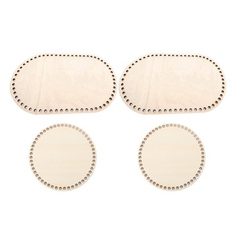 Bothyi - Cesta De Madera Base De Madera Ovalada De Ganchillo Con Agujeros Para Cesta De Hilo Juego A