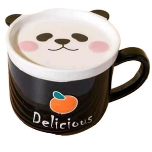 Total Upgrate - Tazon Taza Mas Plato De Cerámica Negro Panda Japones