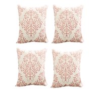Genérico - Set De 4 Fundas De Cojin Bordadas 45X45Cm Blanco 14