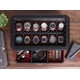thumbnail image 4 of Caja para relojes ROTHWELL de piel con 12 ranuras y cajón para aparcacoches, color negro y rojo, 4 of 9