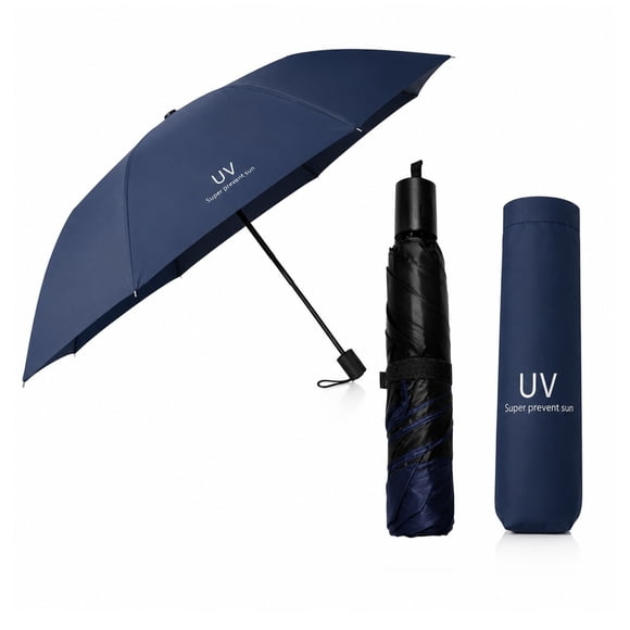 Paraguas Plegable Decodreams Azul con Filtro UV Antiviento y Funda