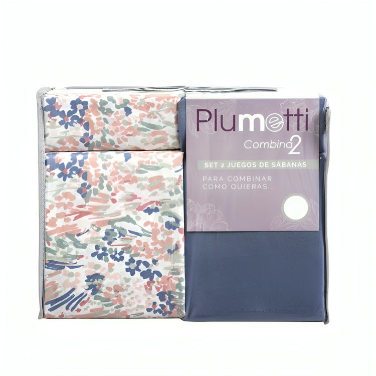 Mashinni - Set 2 Sábanas 1.5 Plazas Plumetti Rabat