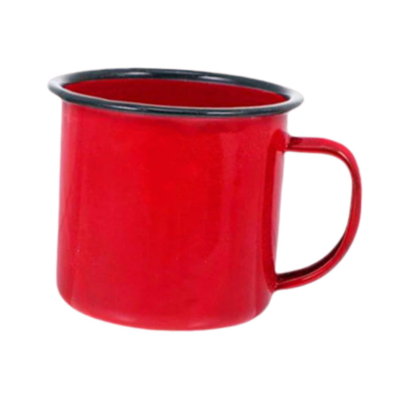 Bothyi - Taza De Café Esmaltada, Elegante, Fácil De Limpiar, Para Escritorio, Hogar, Dormitorio, Color Rojo