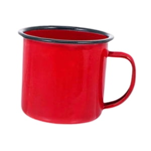 Bothyi - Taza De Café Esmaltada, Elegante, Fácil De Limpiar, Para Escritorio, Hogar, Dormitorio, Color Rojo
