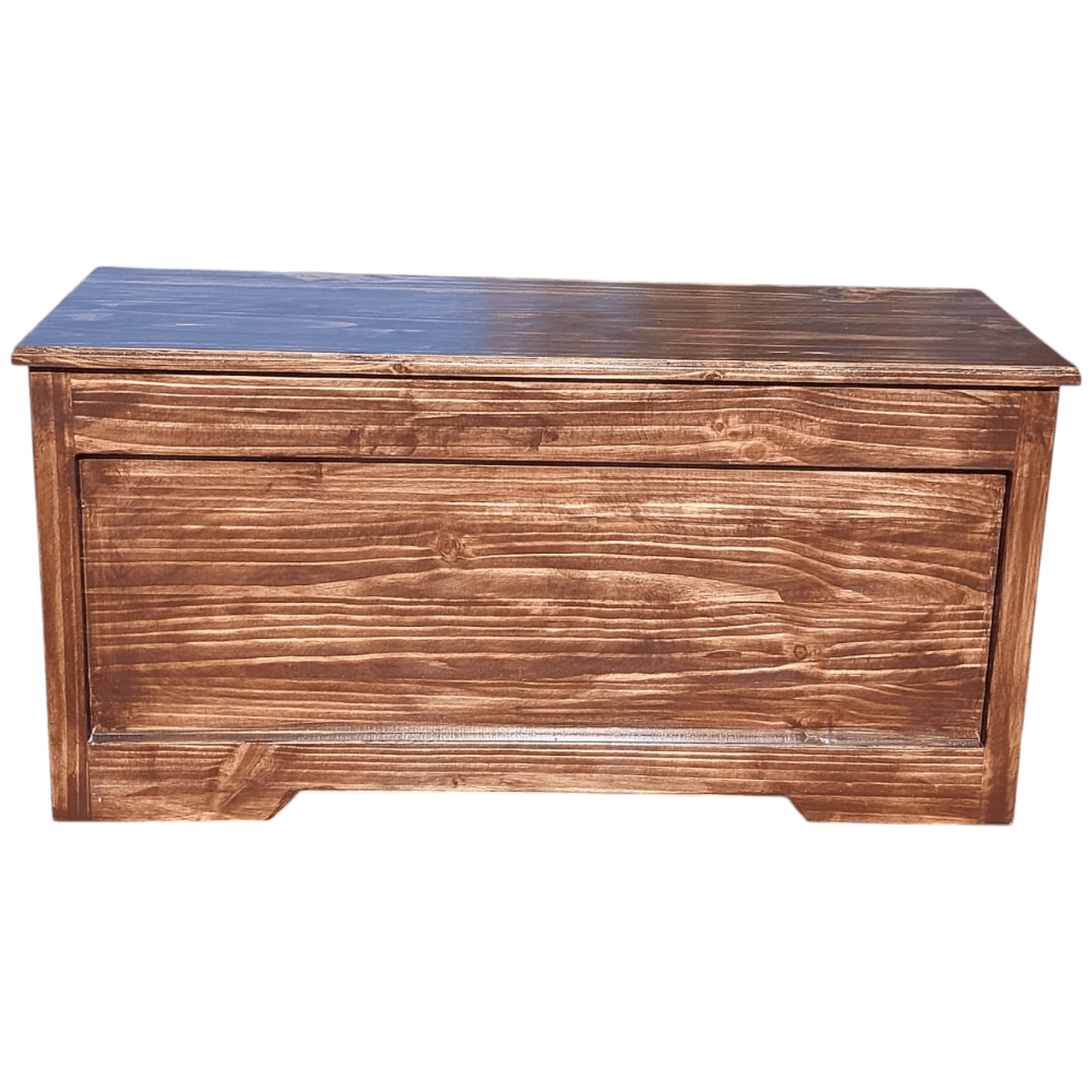 Diseños Nativa Spa - Baúl Madera Un Metro Tinte Nogal Oscuro