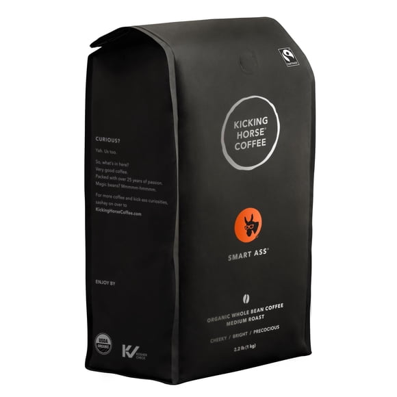 Café Kicking Horse Smart Ass, grano entero, tostado mediano, 1 kg