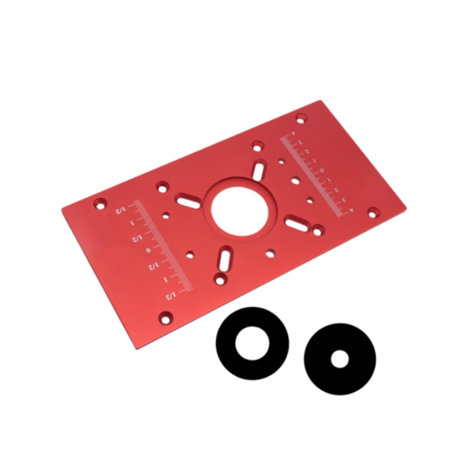 Magideal - Placa De Inserción Para Mesa De Fresadora M8 Kit De Base De Elevación Para Fresadora Herramienta Auxiliar De Grabado Placa Abatible Para Fresadora , Rojo
