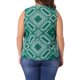 thumbnail image 3 of Top de talla grande para mujer sin mangas con estampado floral, blusa de tirantes con cuello en V, camisetas 4X verde, 3 of 6