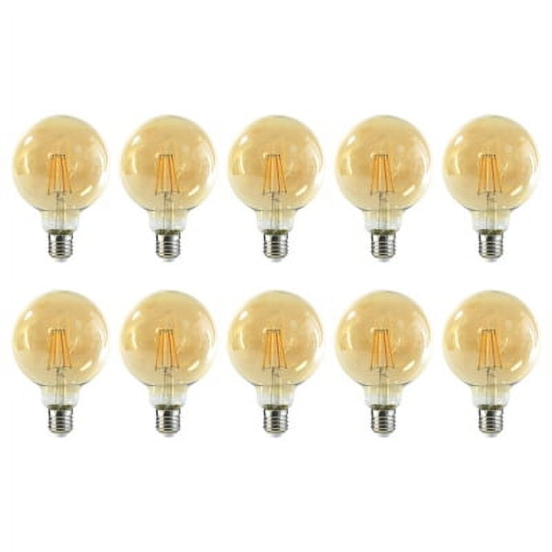 Hb Led - Pack 10 Ampolleta Globo Led E-27 Filamento 6w G95 Sec