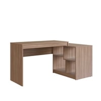 Df Home - Escritorio Con Librero Lateral Castaño B97.057