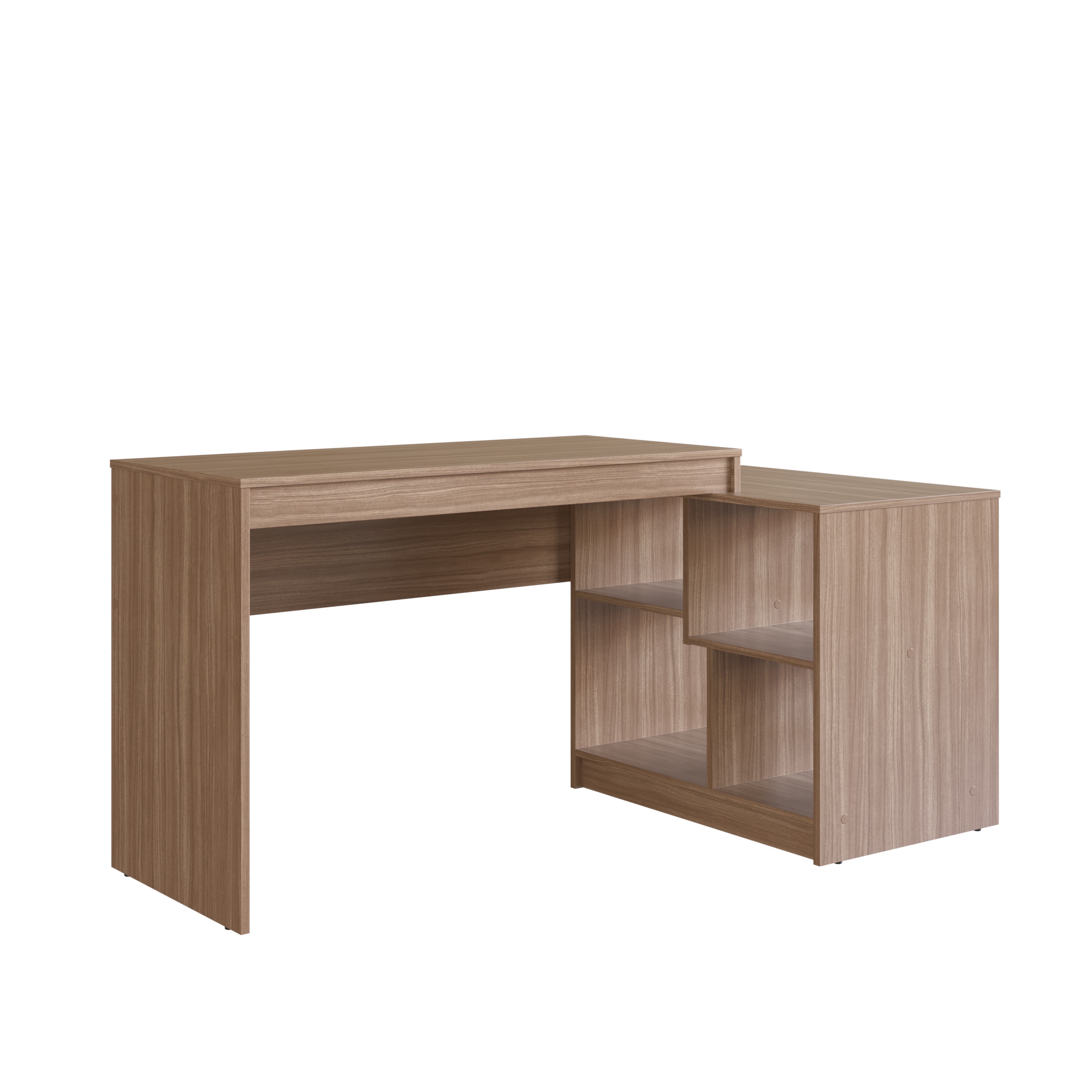 Df Home - Escritorio Con Librero Lateral Castaño B97.057