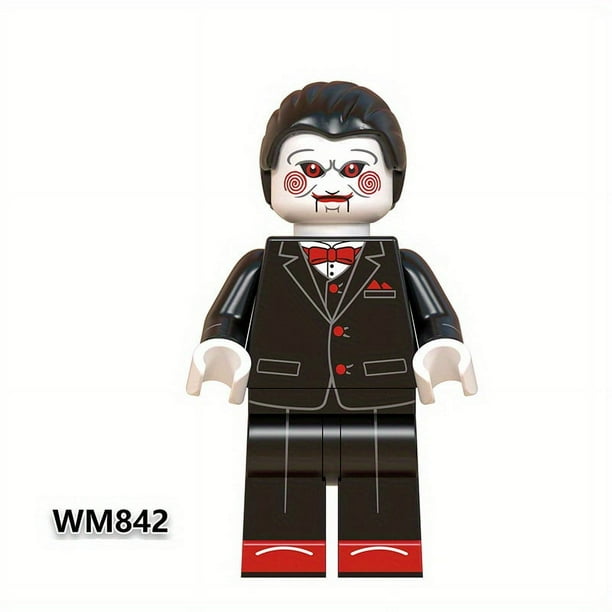 1pc Horror Movie Character Assemble Building Blocks, Ornaments, Mini Action Dolls, Good Educational Toys For Children, Halloween Decor, Christmas Gift