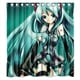 thumbnail image 1 of Cortina de ducha de anime Vocaloid Hatsune Miku, juego de cortina de baño con ganchos, tamaño 66 x 72 pulgadas, 1 of 3