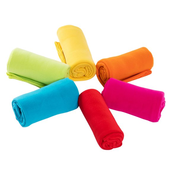 Manta CAI TENG 152x152 cm Forro Polar Pack de 6 Multicolor