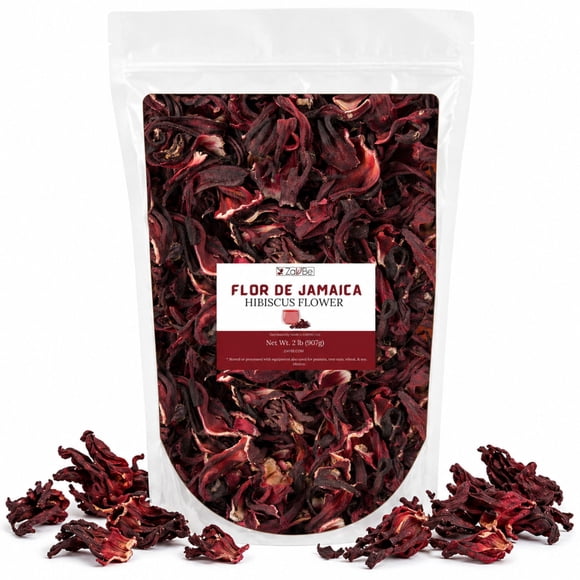 Flores de jamaica deshidratadas ZAVBE enteras, a granel, 1 kg