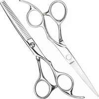 Genérico - Set Tijera Corte Filo Navaja + Esculpidora Peluquería