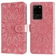 thumbnail image 1 of Funda tipo cartera FOXDOCK para Samsung Galaxy S20 Ultra , diseño girasol en relieve, cuero PU, cierre magnético, soporte y tarjetero, 1 of 5