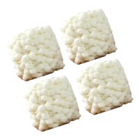 Magideal - 4 Bolas De Pompón De Hilo Grueso Tejidas A Mano, Hilo Gigante Cómodo, Hilo Gigante Para Hacer Alfombras, Manualidades, Cojines, Sombreros, Camas Para Blanco