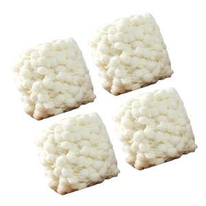 Magideal - 4 Bolas De Pompón De Hilo Grueso Tejidas A Mano, Hilo Gigante Cómodo, Hilo Gigante Para Hacer Alfombras, Manualidades, Cojines, Sombreros, Camas Para Blanco