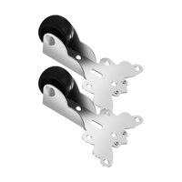 Magideal - 2 Ruedas Giratorias Direccionales Silenciosas Para Puertas, Resistentes Al Desgaste, Para Uso Doméstico, Fijas, Con Polea Para Riel De Puerta Corrediz