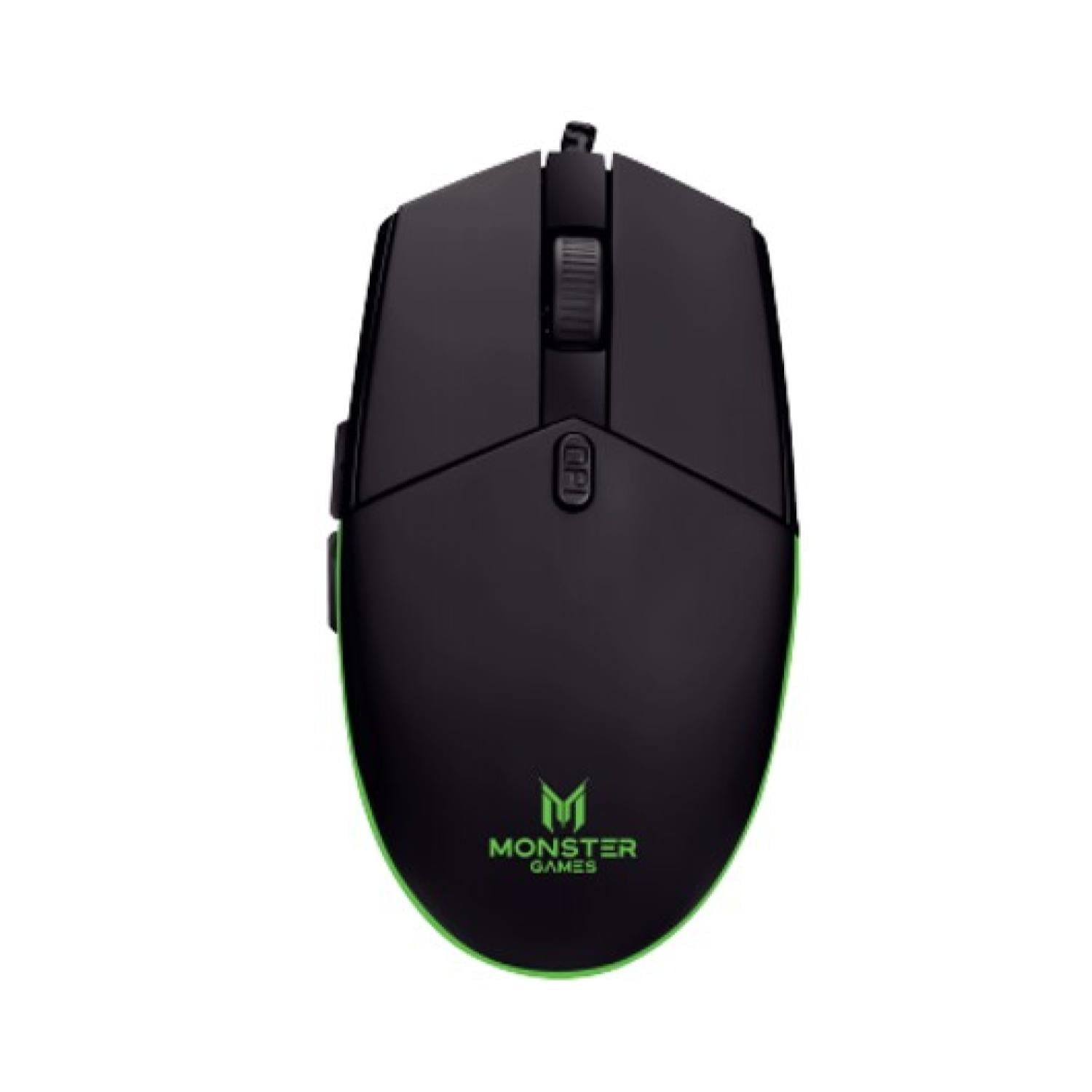 Monster Games - Mouse Gamer Usb 5 Botones 3200dpi Negro Tide