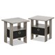 thumbnail image 1 of Mesa auxiliar Furinno Andrey, juego de 2 unidades con cajón para papelera, roble francés, 1 of 6