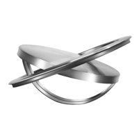 Magideal - Cubierta De Basura Empotrada, Solapa Giratoria De 360 Degree, Decoración Empotrada En La Parte Superior De Acero Inoxidable Con Tapa Autoequilibrada Para Plata Redonda