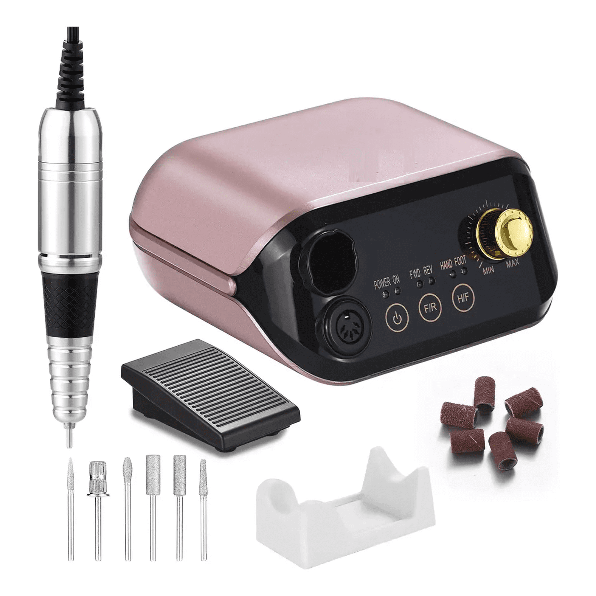Eléctrico Torno Belug Profesional Manicure35000 Rpm Oro Rosa