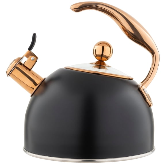Tetera Viking 2,5 L negro mate y cobre