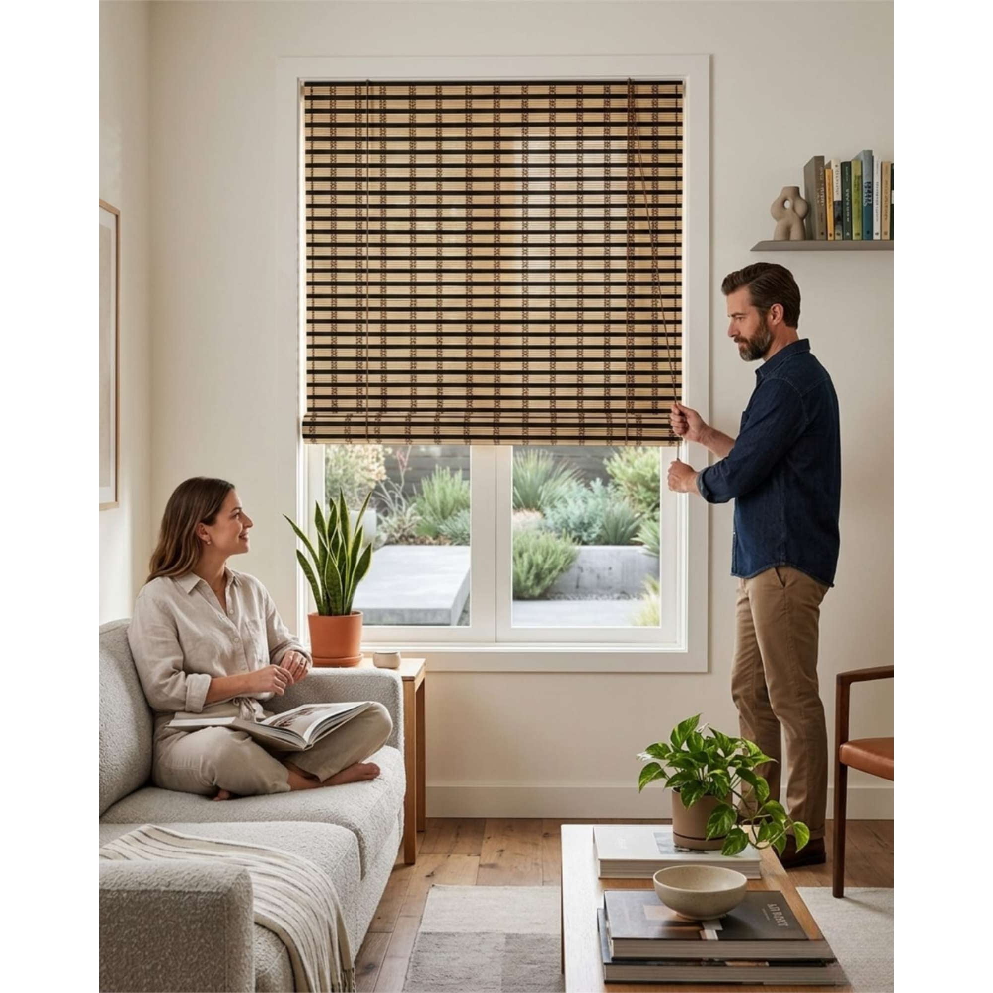 Decoideasemispa - Cortina 120x180cm Roller De Bambu De Alta Calidad
