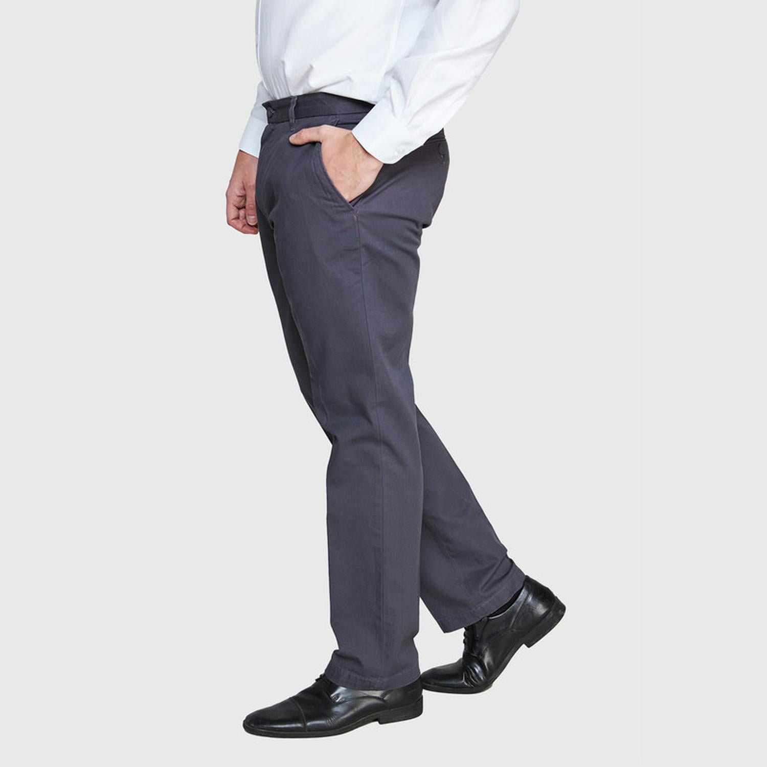 Jayson - Pantalón Gabardina Hombre S/pinzas Gris Oscuro 42