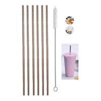 Genérico - Pack 6 Bombilla Reutilizable Bombilla Reutilizar + 1 Cepillo