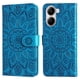 thumbnail image 5 of Funda tipo cartera FOXDOCK para Xiaomi Poco X7 Pro , diseño girasol en relieve, cuero PU, cierre magnético, soporte y tarjetero, 5 of 5
