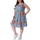 thumbnail image 4 of Vestido de verano sin mangas con cuello redondo y bolsillos para mujer de talla grande Agnes Orinda, 1X amarillo azul, 4 of 5
